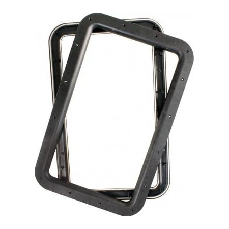 Jr Products RV DELUXE ENTRY DOOR WINDOW FRAME, BLACK 11021